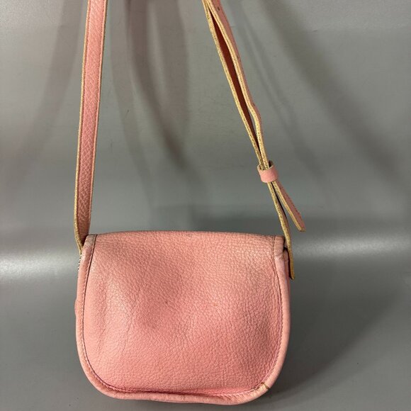 Roots Pink Leather Small Crossbody Bag - Picture 7 of 14